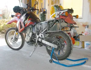 Bike on rear stand